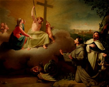 Visión de San Francisco y Santo Domingo de Guzmán, de Zacarías González Velázquez (Museo del Prado)
