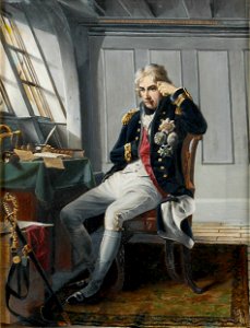 Viscount Horatio Nelson, 1758-1805, before the Battle of Trafalgar, 21 October 1805 RMG BHC3824