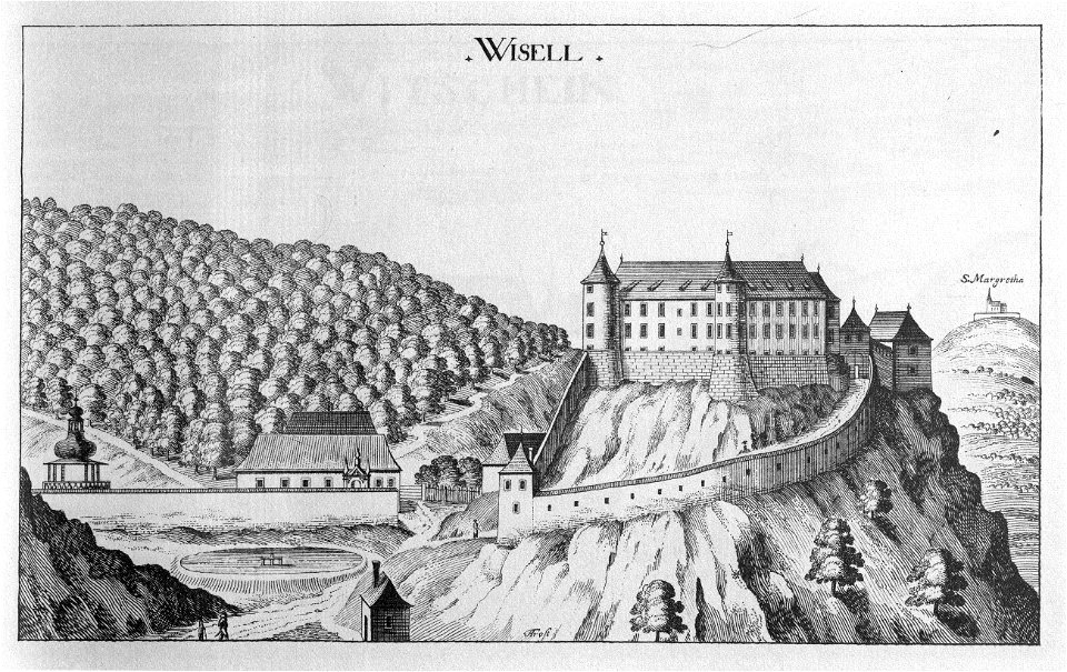 Vischer - Topographia Ducatus Stiriae - 487 Wisell bei Rann - Bizeljsko