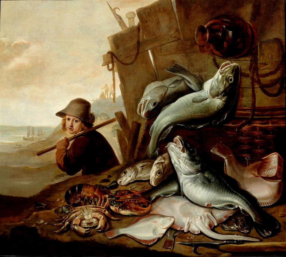 Visstilleven met strandgezicht Centraal Museum 10754