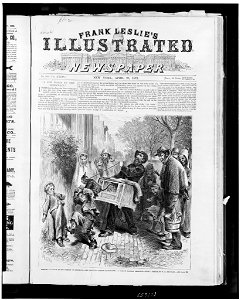 Virginia - a scene in the streets of Richmond - the Darwinian theory illustrated - a case of natural selection - from a sketch by W.L. Sheppard. LCCN98511315