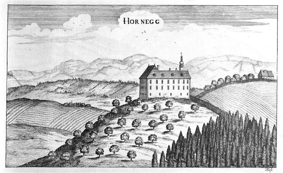 Vischer - Topographia Ducatus Stiria - 183 Hornegg bei Deutschlandsberg