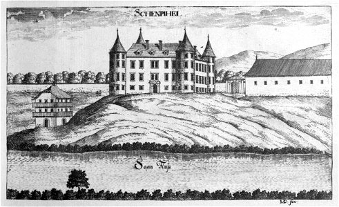 Vischer - Topographia Ducatus Stiriae - 381 Schönbichl bei Cilli - Sesce