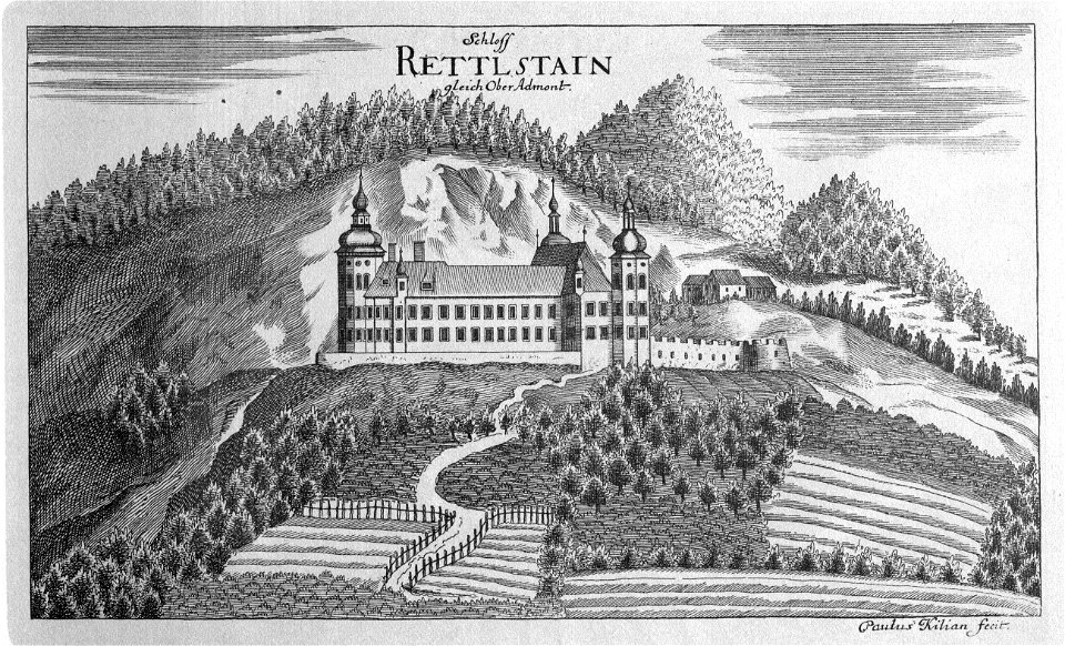 Vischer - Topographia Ducatus Stiriae - 353 Rötzelstein bei Admont - Kupferstich aus anderer Quelle