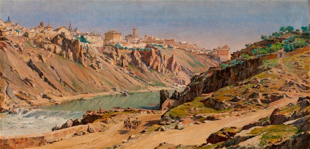 Vista de Toledo, de Ricardo Arredondo Calmache (Museo del Prado). Free illustration for personal and commercial use.