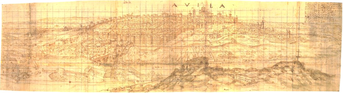 Vista de Ávila. Anton van den Wyngaerde. 1570