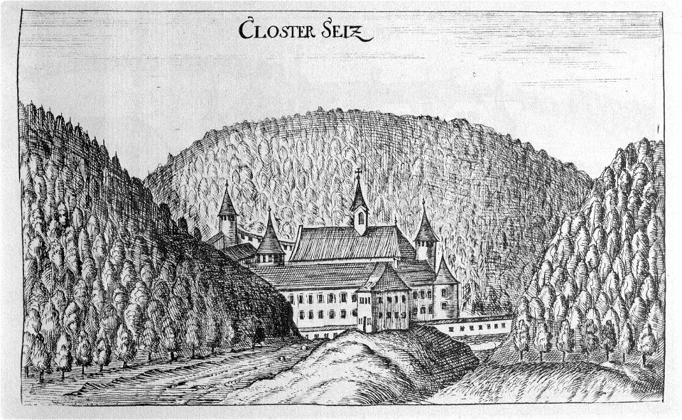 Vischer - Topographia Ducatus Stiriae - 393 Seitz bei Gonobitz - Zica kartusija