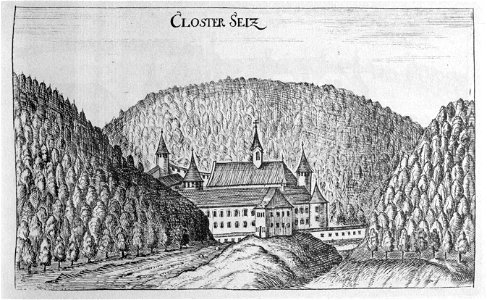 Vischer - Topographia Ducatus Stiriae - 393 Seitz bei Gonobitz - Zica kartusija