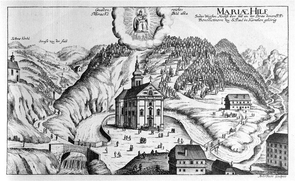 Vischer - Topographia Ducatus Stiria - 251 Maria in der Wüste - Puscava