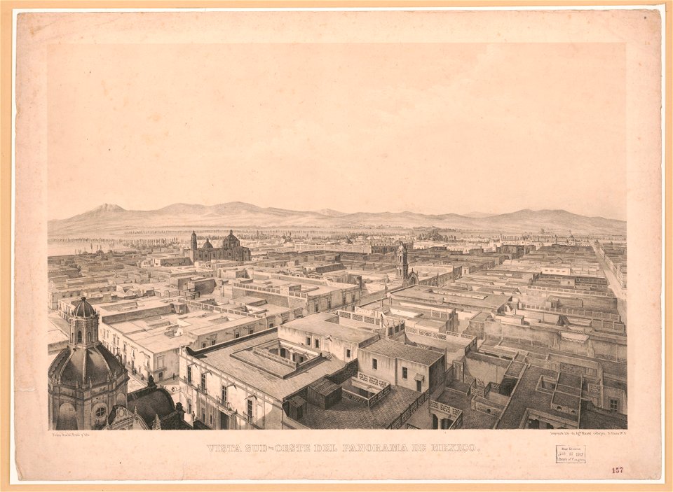 Vista sud-oeste del panorama de Mexico LCCN2003688881