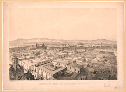Vista sud-oeste del panorama de Mexico LCCN2003688881