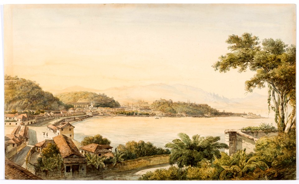 Vista do Rio de Janeiro tomada do outeiro da Glória (atribuído), da Coleção Brasiliana Iconográfica