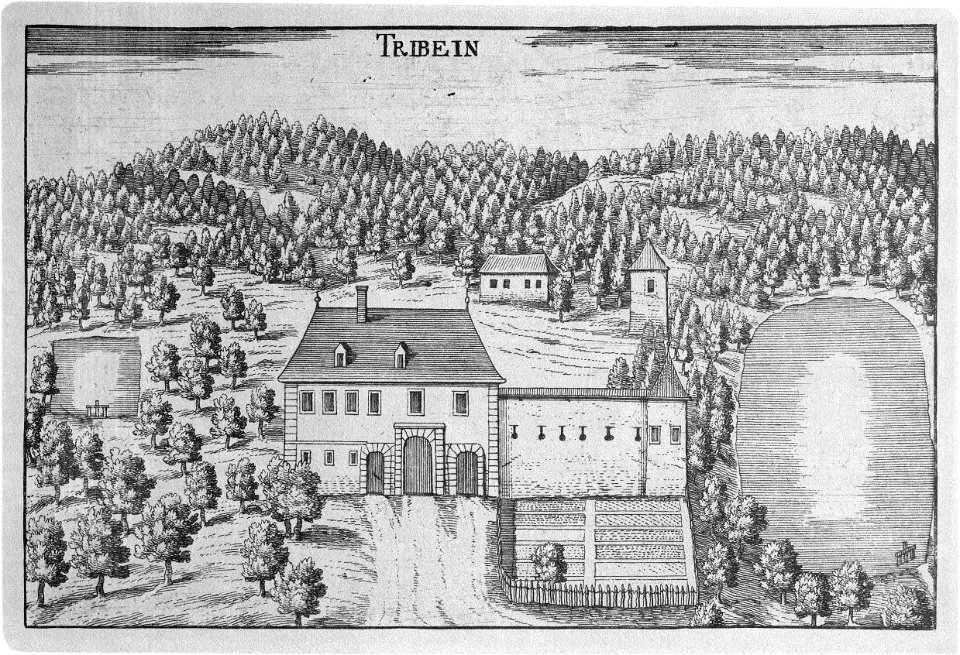 Vischer - Topographia Ducatus Stiriae - 445 Tribein bei St. Leonhard - Drvanja