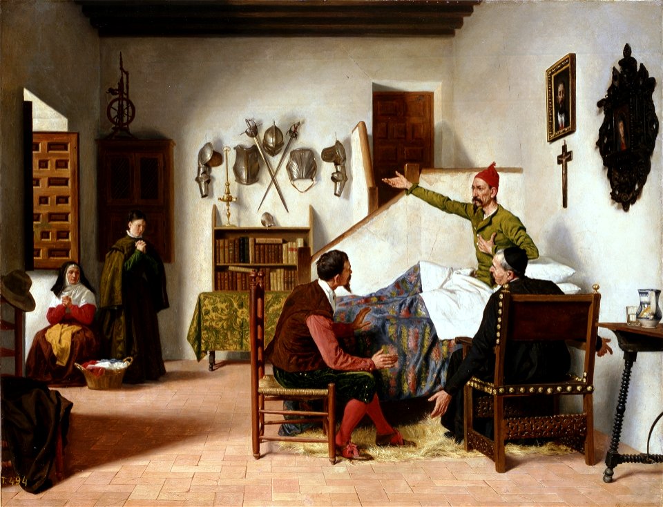 Visita del cura y el barbero a Don Quijote (Museo del Prado)