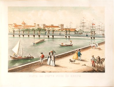 Vista da Ponte Nova do Recife, da Coleção Brasiliana Iconográfica