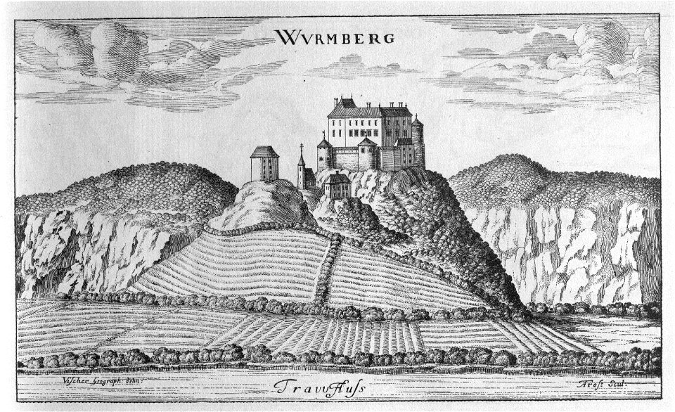 Vischer - Topographia Ducatus Stiriae - 492 Wurmberg bei Pettau - Vurberk