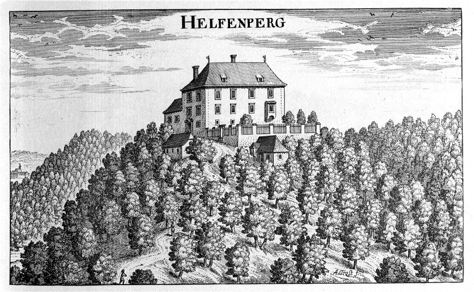 Vischer - Topographia Ducatus Stiria - 168 Helfenberg bei Oberburg - Soteska