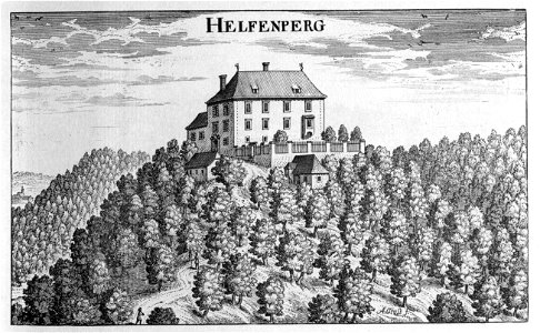 Vischer - Topographia Ducatus Stiria - 168 Helfenberg bei Oberburg - Soteska