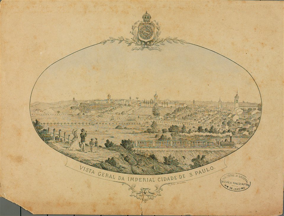 Vista geral da imperial cidade de São Paulo, da Coleção Brasiliana Iconográfica