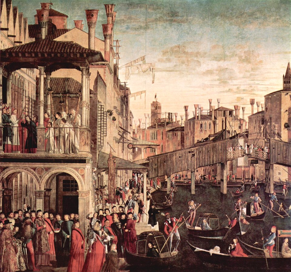 Vittore Carpaccio - The Miracle of the Relic of the Cross at the Ponte di Rialto - Gallerie dell'Accademia Venice
