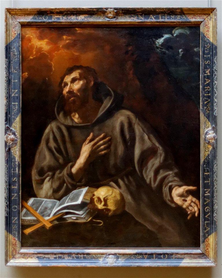 Vision of St Francis of Assisi, Tristan (Louvre RF 240) 01