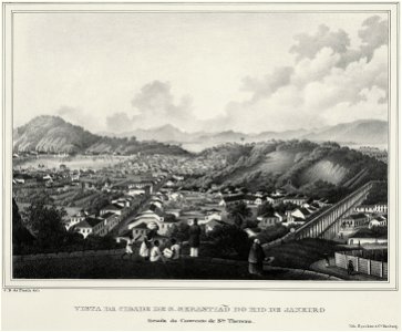 Vista da Cidade de S. Sebastião do Rio de Janeiro tirada do Convento de Sta. Thereza, da Coleção Brasiliana Iconográfica