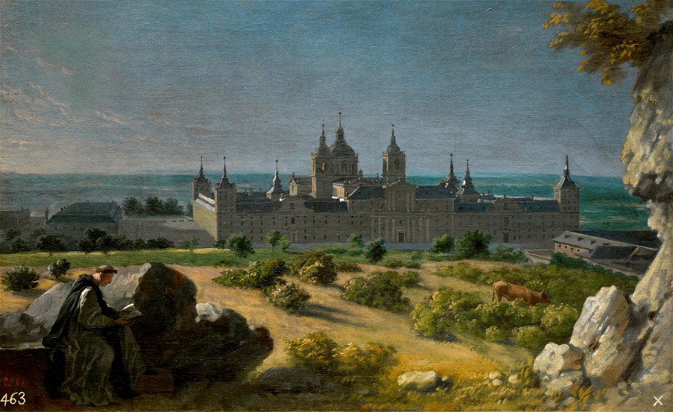 Vista del Monasterio de El Escorial, por Michel-Ange Houasse