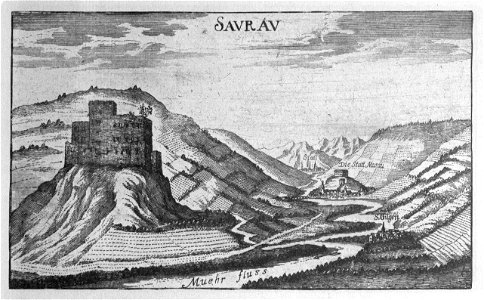 Vischer - Topographia Ducatus Stiriae - 371 Saurau bei Murau