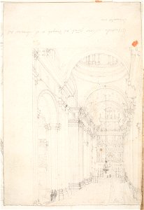 Vista de la nave principal de la iglesia del Monasterio de El Escorial