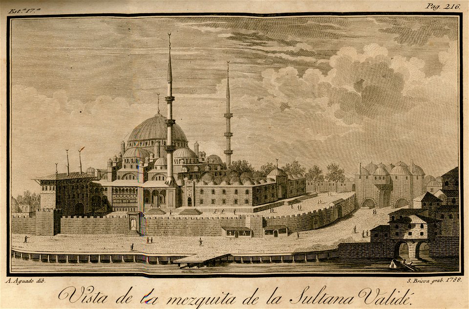 Vista de la mezquita de la Sultana Validé - Moreno José - 1790