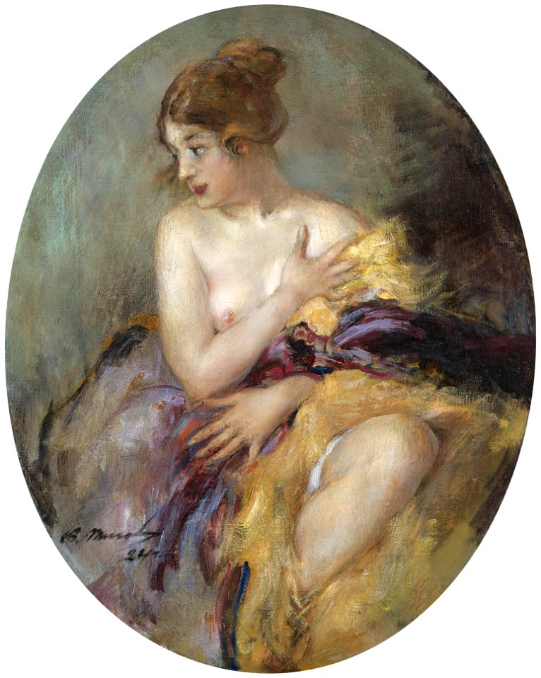 Vitaly Tikhov - Nude With Shawl