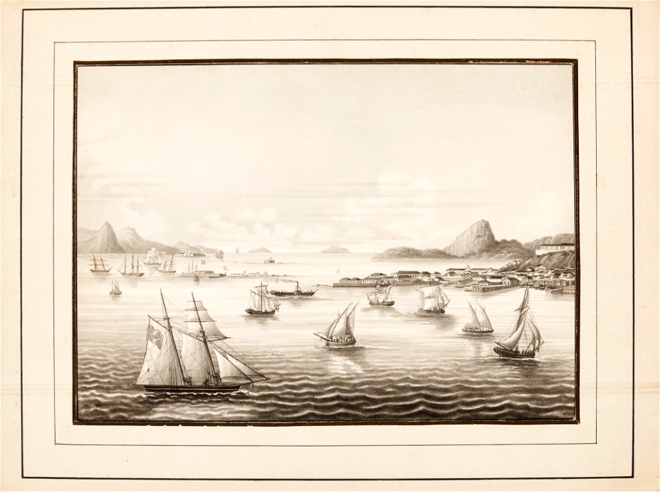 Vista da Cidade de S. Sebastião tirada da Ilha das Cobras, da Coleção Brasiliana Iconográfica