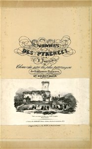 Visite aux ruines de Beaucens, Vallée d'Argelez (i.e Argelès), Hautes Pyrénées (vignette lithographiée) - Fonds Ancely - B315556101 A JACOTTET 1 003