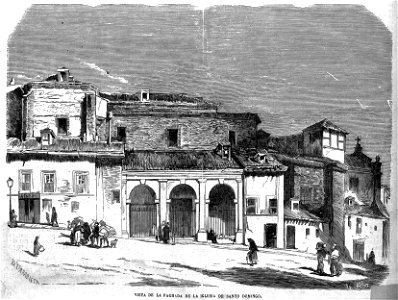 Vista de la fachada de la iglesia de Santo Domingo, de D Urrabieta
