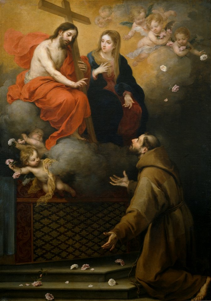 Visión de San Francisco en la Porciúncula, de Bartolomé Esteban Murillo (Museo del Prado)