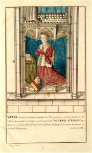 Vitrail de Yolande d'Anjou aux Cordeliers d'Angers