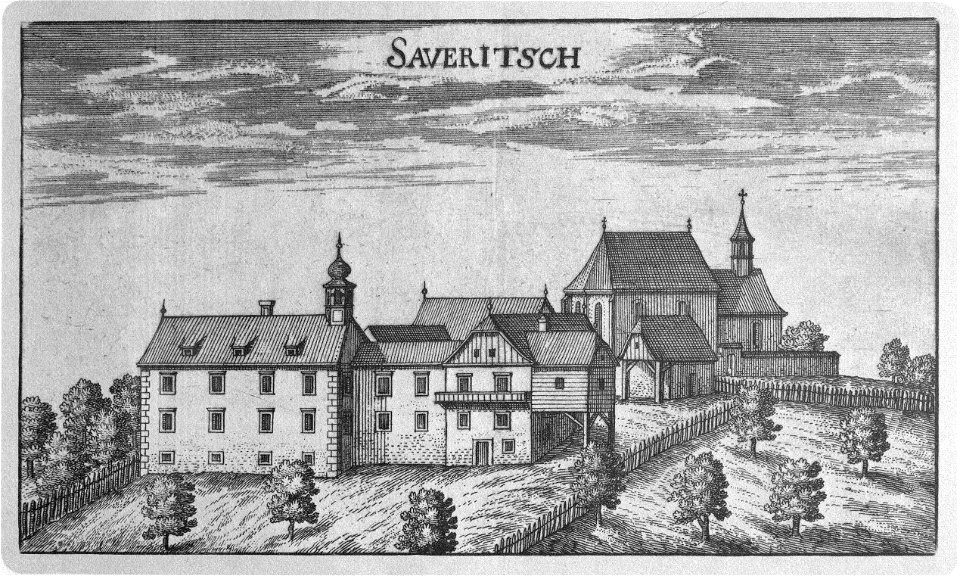 Vischer - Topographia Ducatus Stiriae - 372 Sauritsch bei Petttau - Zavrc