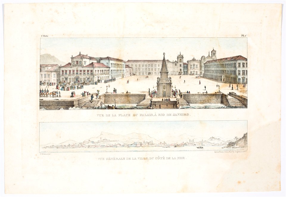 Vista da Praça do Palácio - A Rio de Janeiro - Vista Geral da Vila ao Lado do Mar (MUSEU DO INGA)
