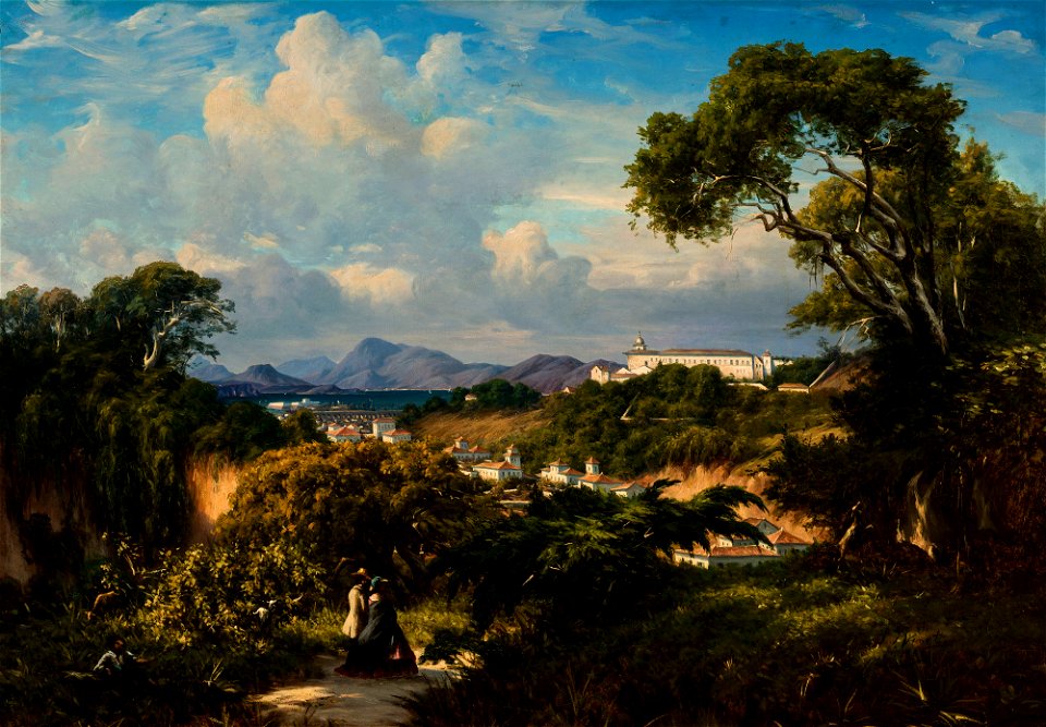 Vista do convento de Santa Teresa tomada do alto de Paula Matos, da Coleção Brasiliana Iconográfica