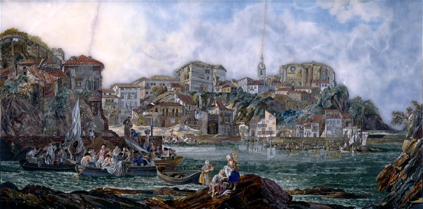 Vista de Bermeo (Real Laboratorio de Piedras Duras del Buen Retiro)