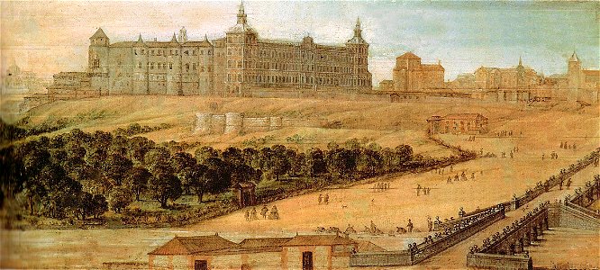 Vista del Alcázar de Madrid (circa 1640) de Félix Castello