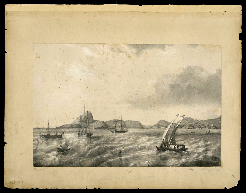 Vistas do Rio de Janeiro - cidade e baía - gravura 1
