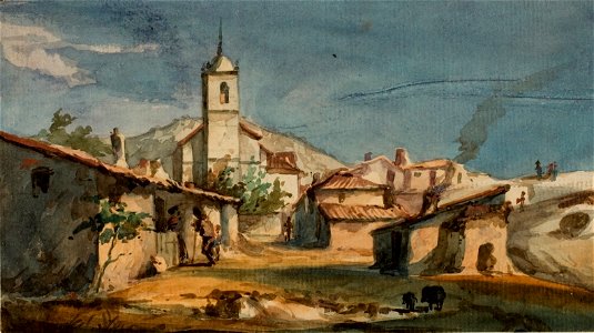 Vista de Zarzalejo con la iglesia de San Pedro Apóstol