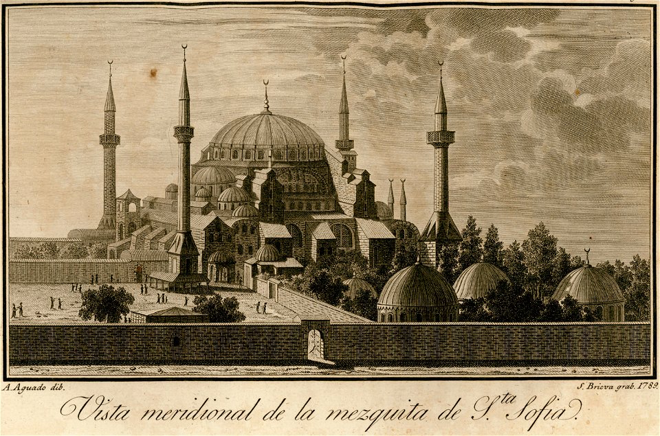 Vista meridional de la mezquita de Sta Sofía - Moreno José - 1790