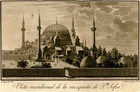 Vista meridional de la mezquita de Sta Sofía - Moreno José - 1790