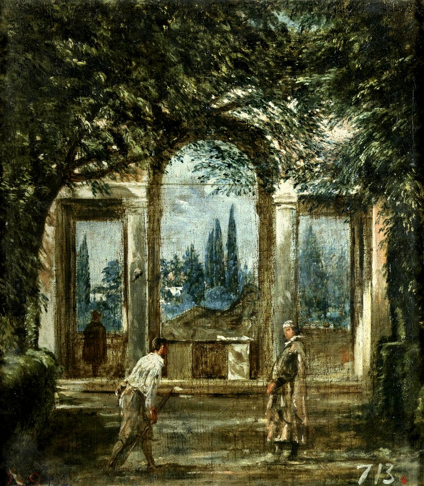 Vista del jardín de Villa Medici en Roma