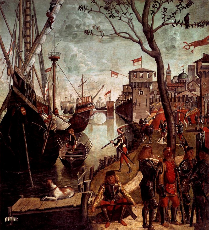 Vittore carpaccio, Arrival of the Pilgrims in Cologne 01