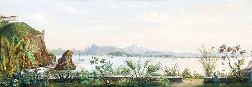 Vista do Rio de Janeiro tomada da Praia de Boa Viagem (atribuído), da Coleção Brasiliana Iconográfica