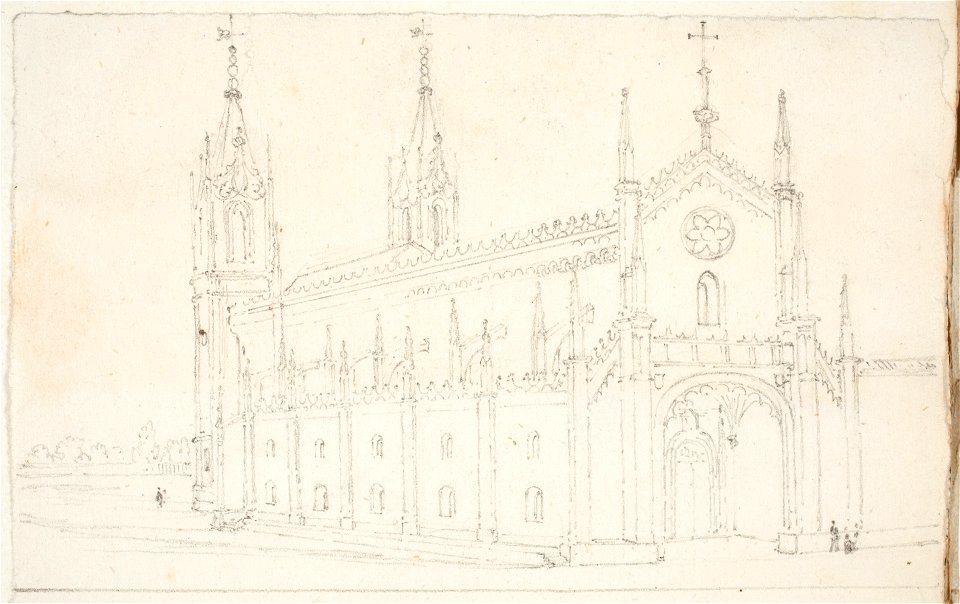 Vista exterior de la iglesia de los Jerónimos en Madrid