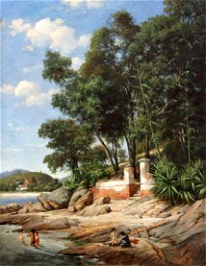 Vista do Morro do Cavalão. Free illustration for personal and commercial use.